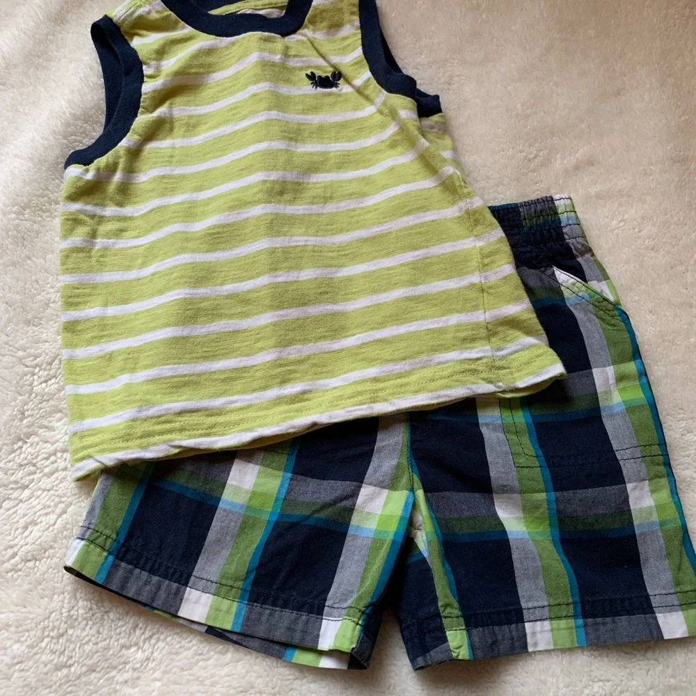 Little Me Garanimals Boys Tank Top Shorts Outfit Size 18M